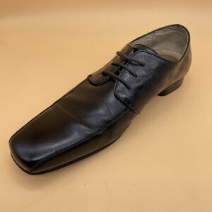 Stacy Adams Oxford Dress Shoes Men’s 11.5M Printed Black Leather 24655 Formal